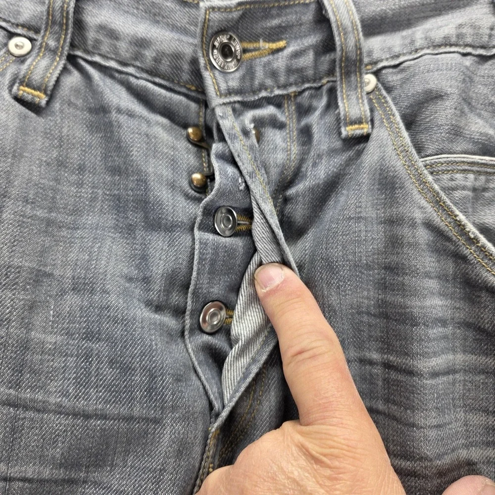 Vintage Levis Engineered Jeans Mens Gray Buckle Back Twisted Fits 34x30